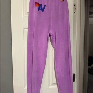 Purple aviator nation sweatpants